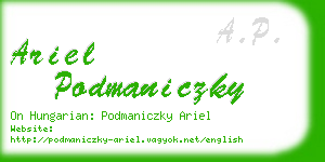 ariel podmaniczky business card